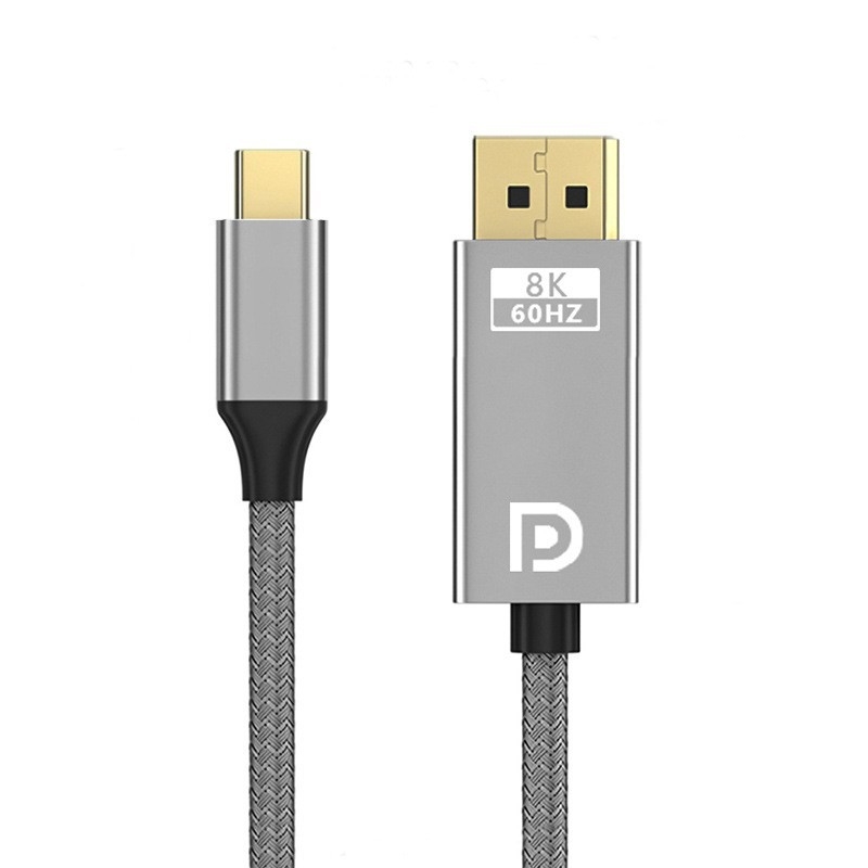 Cablu adaptor Type-C către DP, interfață DP, cip Ldr6025q, nucleu de cupru, lungime 1,8 m