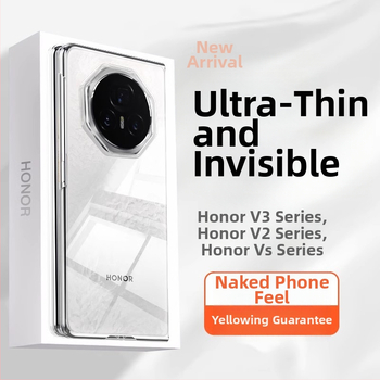 Honor Magicv5 telefona lieta, caurspīdīga, ultra plāna, PC materiāls, spoguļveida virsma, izturīga pret kritieniem, siltuma izkliede
