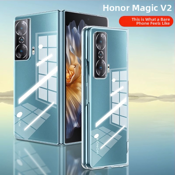 Honor Magicv5 telefona lieta, caurspīdīga, ultra plāna, PC materiāls, spoguļveida virsma, izturīga pret kritieniem, siltuma izkliede