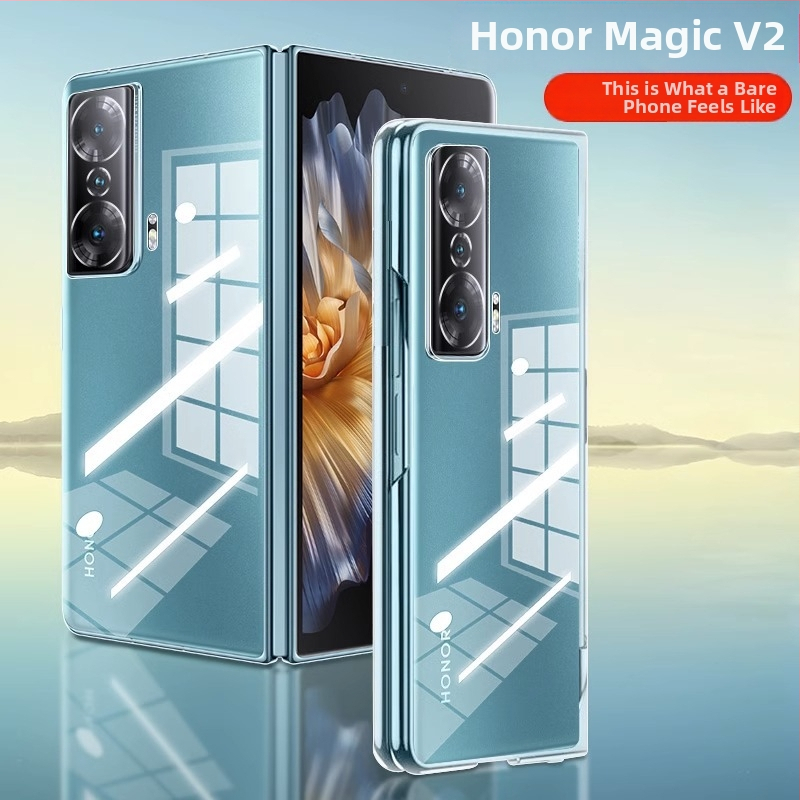 Honor Magicv5 telefona lieta, caurspīdīga, ultra plāna, PC materiāls, spoguļveida virsma, izturīga pret kritieniem, siltuma izkliede