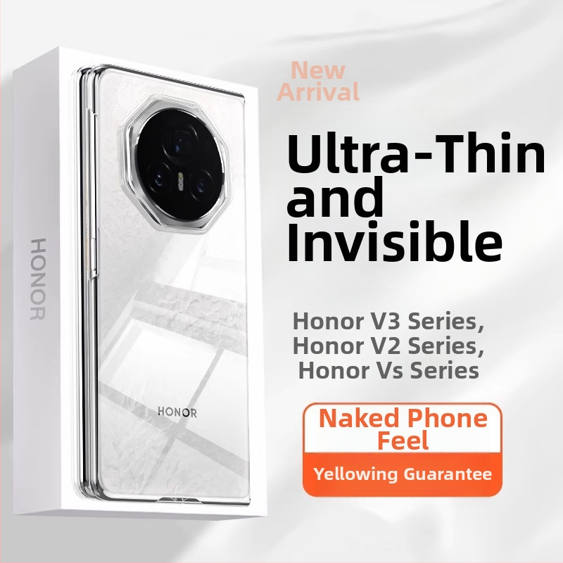Honor Magicv5 telefona lieta, caurspīdīga, ultra plāna, PC materiāls, spoguļveida virsma, izturīga pret kritieniem, siltuma izkliede