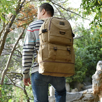 Rucsac din pânză, capacitate 20–35 L, unisex, curele curbate, compatibil cu laptop de 14 inchi, rezistent la uzură.