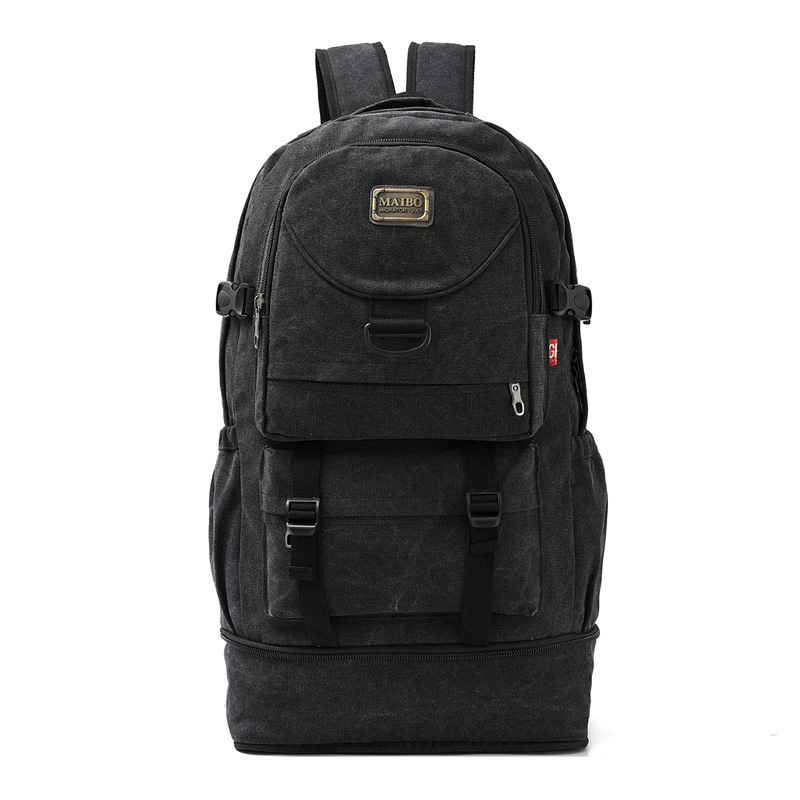 Rucsac din pânză, capacitate 20–35 L, unisex, curele curbate, compatibil cu laptop de 14 inchi, rezistent la uzură.