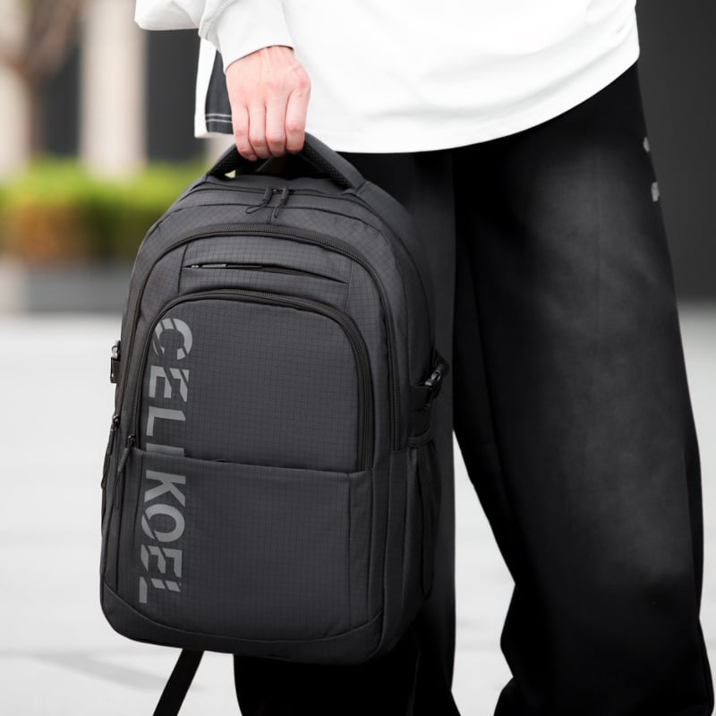 Rucsac masculin de drumeție pentru călătorii de afaceri, material Oxford, capacitate 20–35L, respirabil, compatibil cu un laptop de 14 inch