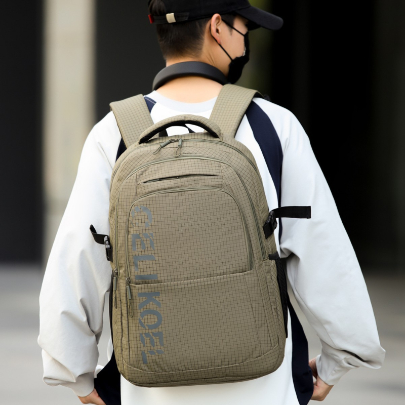 Rucsac masculin de drumeție pentru călătorii de afaceri, material Oxford, capacitate 20–35L, respirabil, compatibil cu un laptop de 14 inch