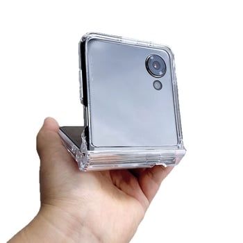 Priehľadný pevný kryt z PC pre Honor Magic V Flip, minimalistický štýl, vstrekované lisovanie, ochrana proti pádom, kompatibilný s Honor Magic V Flip.