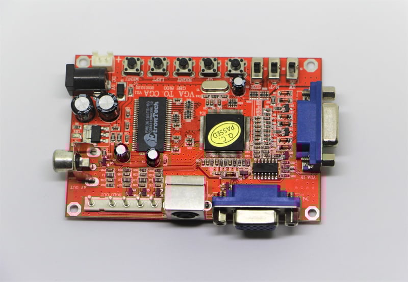 GBS 8100 Vaizdo signalo keitiklį kortelė, jungiklis/dalytuvas, VGA į RGBS/AV/S-Video, LCD į CRT