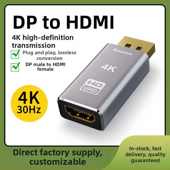 DP na HDMI adapter kartica, DP sučelje, 30Gbps, bakreno jezgro, jednostruki konektor