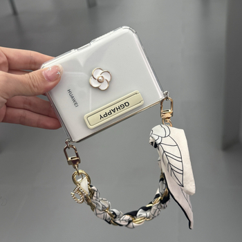 Huawei Pura X διάφανη μαλακή θήκη σιλικόνης με αναδιπλούμενο στήριγμα και προστασία οθόνης