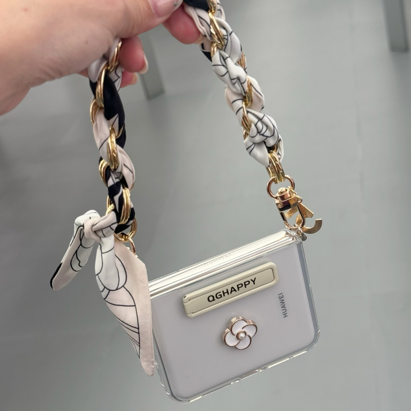 Huawei Pura X διάφανη μαλακή θήκη σιλικόνης με αναδιπλούμενο στήριγμα και προστασία οθόνης