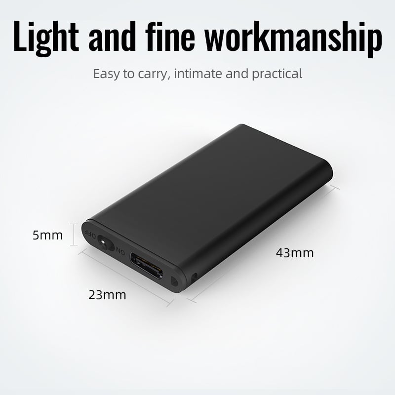 Q1 ultra-tanki diktafon-olovka: jednim gumbom snimanje, MP3/WMA/WAV formati, 20 sati snimanja, USB 2.0, ugrađeni mikrofon