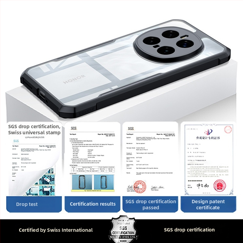 Honor Magic7 Pro tālruņa vāciņš – caurspīdīgs matēts PC+TPU, pilna aizsardzība, izturīgs pret krišanu, siltuma izkliede, pret pirkstu nospiedumiem
