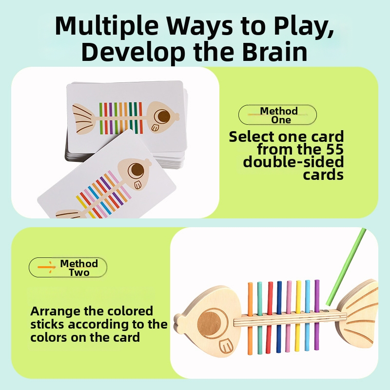 Montessori sobitamisemäng – puidust magnetilised ehitusplokid, värvide klassifikatsioon