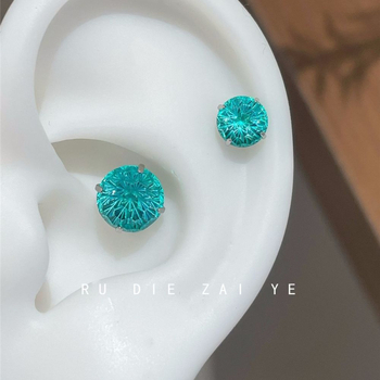 Naušnice - titan čelik ušne igle, elektroplatirano, osvježavajući i sladak stil