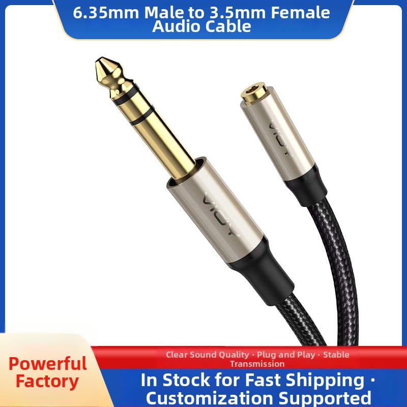 YHT 6,35 mm samec na 3,5 mm samica audio-video predlžovací kábel ROHS