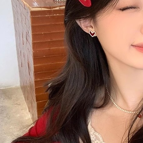 Naušnice u obliku srca, minimalistične, od bakra, elektroplatirane