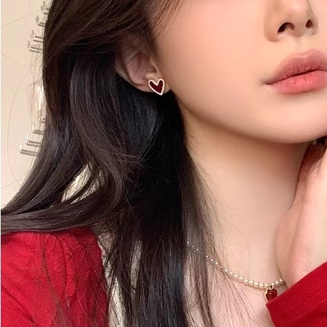 Naušnice u obliku srca, minimalistične, od bakra, elektroplatirane