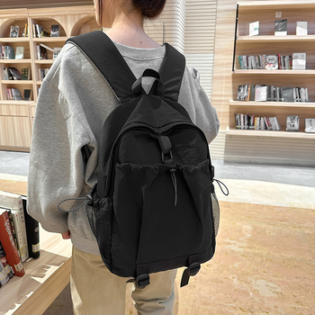 Unisex nylon ruksak s zipom, unutarnja podstava od poliester, unutarnja pretinica za mobitel (Proljeće 2025)