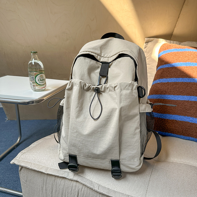 Unisex nylon ruksak s zipom, unutarnja podstava od poliester, unutarnja pretinica za mobitel (Proljeće 2025)