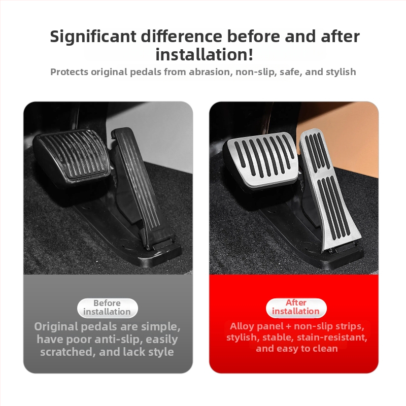 Alumīnija sakausējuma pedāļu komplekts gāzei un bremzēm Lantu Dreamer, Confidant un Lantu FREE — antislīdējošais vadītāja pedālis automātiskajai transmisijai