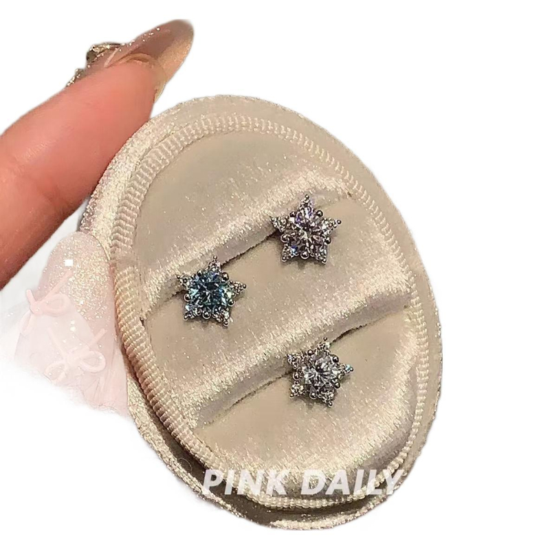 Naušnice – zvjezdasti oblik, bakar, post od nehrđajućeg čelika, elektroplatiranje, korejski stil