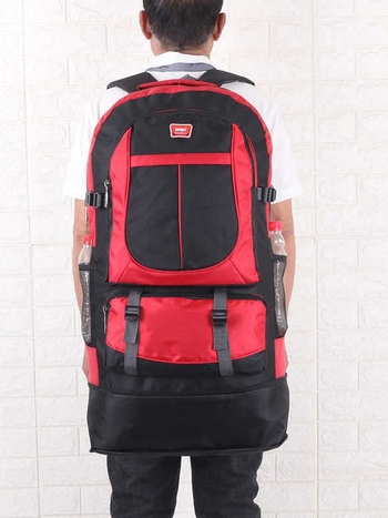 Külső sporttúra hátizsák – nylon, kapacitás 36–55 L, 12 hüvelykes laptophoz illeszkedik, léggömbös párnázott vállpántok, légáteresztő, vízálló, kopásálló