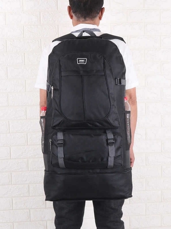 Külső sporttúra hátizsák – nylon, kapacitás 36–55 L, 12 hüvelykes laptophoz illeszkedik, léggömbös párnázott vállpántok, légáteresztő, vízálló, kopásálló