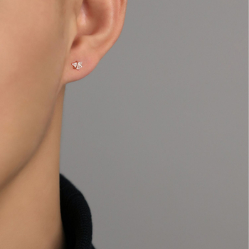 S999 sterling srebrne trokutaste cirkon naušnice, unisex, vrhunski dojam