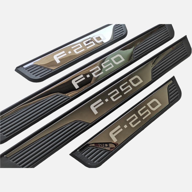 Λωρίδες κατωφλίου πόρτας για Ford F-250/F-350 — πλαστικές προστατευτικές και διακοσμητικές λωρίδες