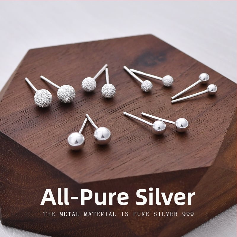 Обеци Giana, S999 сребро, Seiko завършек, унисекс