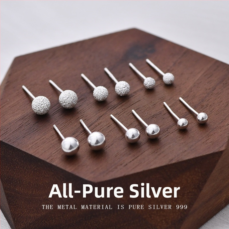 Обеци Giana, S999 сребро, Seiko завършек, унисекс