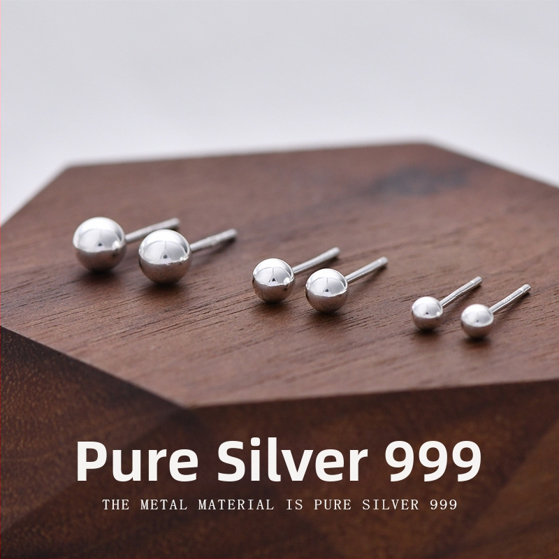 Обеци Giana, S999 сребро, Seiko завършек, унисекс