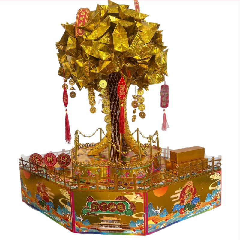 DIY Money Tree – Materiál: Papier, Balenie: Opp bag, Vrátane video návodu, Značka: Confinement Buddhist Art