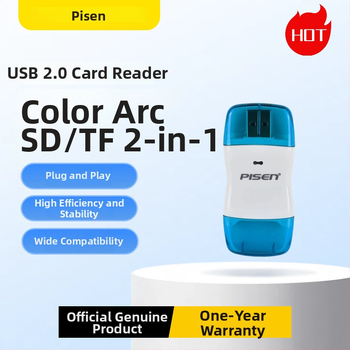 Pisen Color Arc 2-v-1 USB 2.0 čítač kariet SD/TF pre počítače