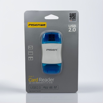 Pisen Color Arc 2-v-1 USB 2.0 čítač kariet SD/TF pre počítače
