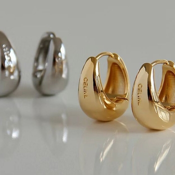 Naušnice geometrijskog dizajna, bakar materijal, elektroplatiranje, medicinski silikon post, MC212