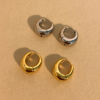 Naušnice geometrijskog dizajna, bakar materijal, elektroplatiranje, medicinski silikon post, MC212