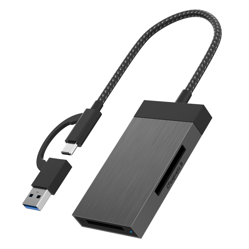 KS10 Čitač CFexpress i SD kartica – Visoke brzine USB-C 3.2 vanjski čitač kartica za fotografiju i videografiju, kućište od aluminijske legure