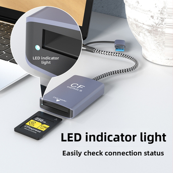 XJF-810 CFexpress Type B + SD čítačka kariet pre DSLR fotoaparáty, USB 3.2 Gen 2, 10 Gbps