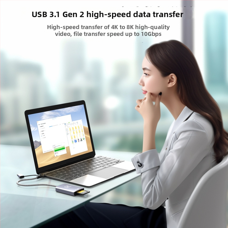 XJF-810 CFexpress Type B + SD čítačka kariet pre DSLR fotoaparáty, USB 3.2 Gen 2, 10 Gbps