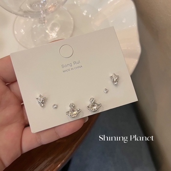 Sada náušníc zliatiny, elektroplatinga, hviezdny štýl, Songrui, pre ženy