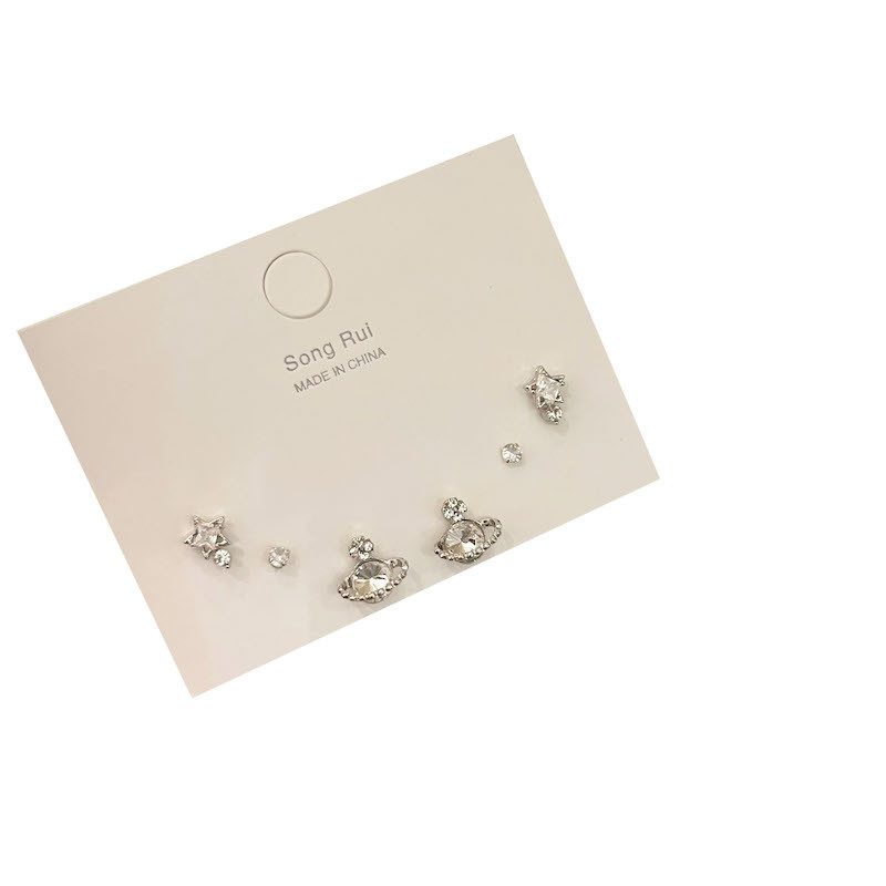 Sada náušníc zliatiny, elektroplatinga, hviezdny štýl, Songrui, pre ženy