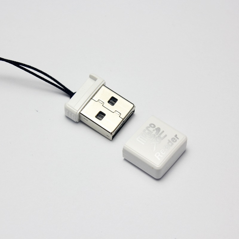 Cititor TF Mini de carduri USB 2.0 pentru MicroSD/TF, extern, compatibil Windows 7, Carcasă din plastic, Versiunea 2.0
