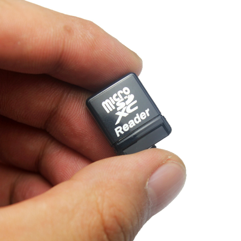 Cititor TF Mini de carduri USB 2.0 pentru MicroSD/TF, extern, compatibil Windows 7, Carcasă din plastic, Versiunea 2.0