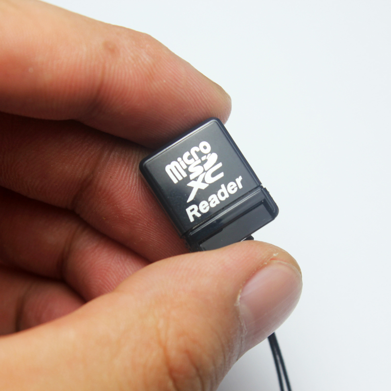 Cititor TF Mini de carduri USB 2.0 pentru MicroSD/TF, extern, compatibil Windows 7, Carcasă din plastic, Versiunea 2.0