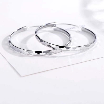 Cercei – în formă de romb, din argint 99% pur, știfturi din argint pur, stil influencer