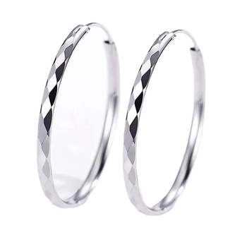 Cercei – în formă de romb, din argint 99% pur, știfturi din argint pur, stil influencer