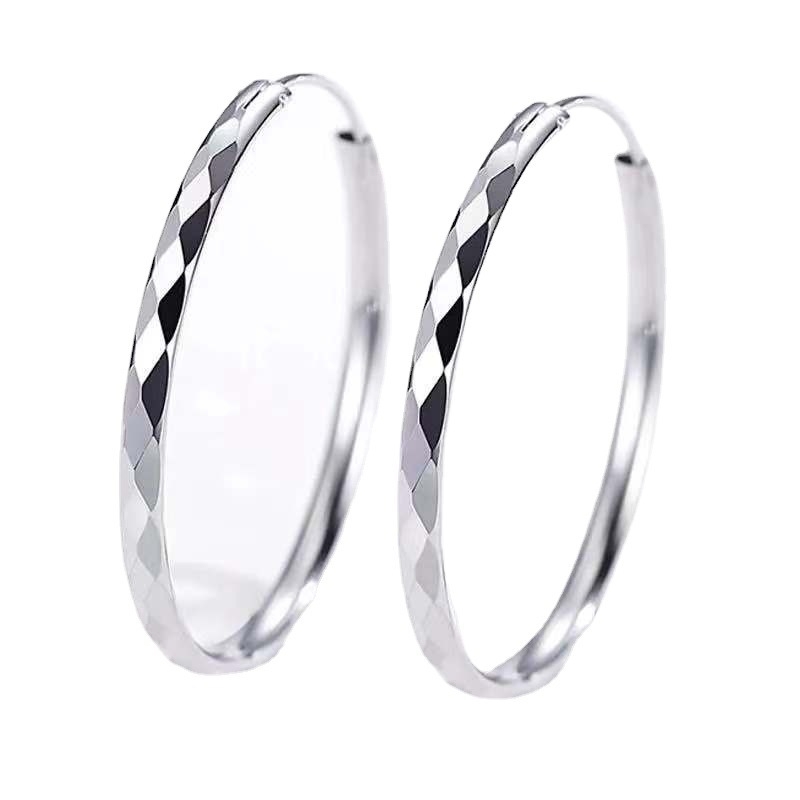 Cercei – în formă de romb, din argint 99% pur, știfturi din argint pur, stil influencer