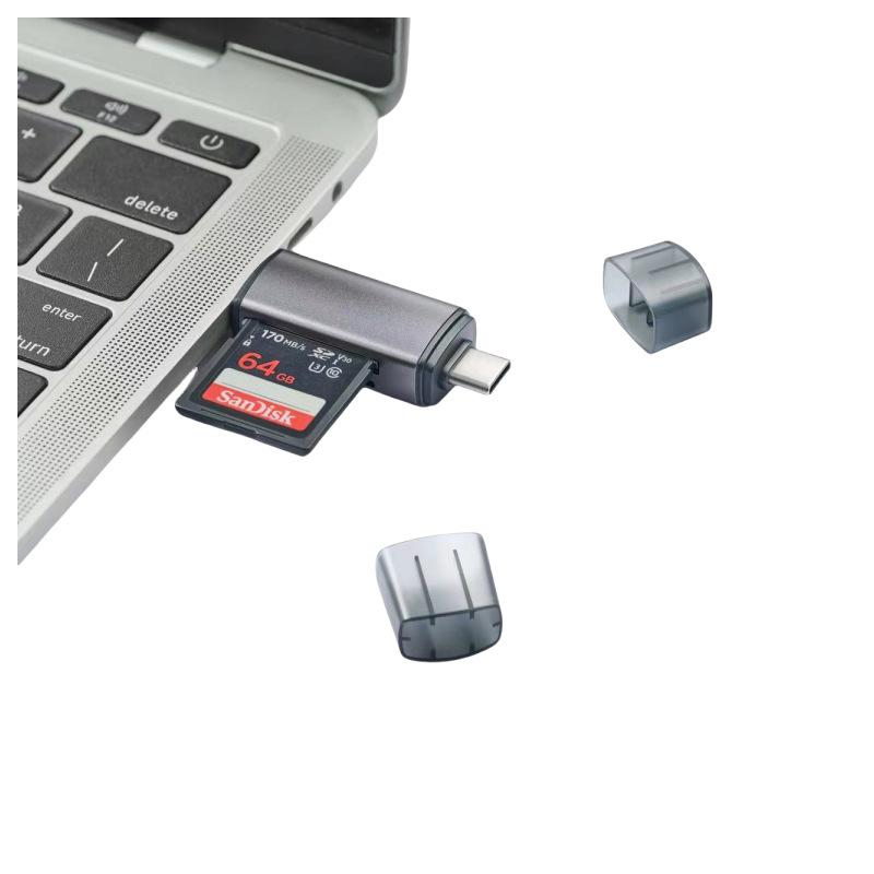 Aluminijski OTG čitač kartica USB 2.0 za TF/SD – bez upravljačkog programa
