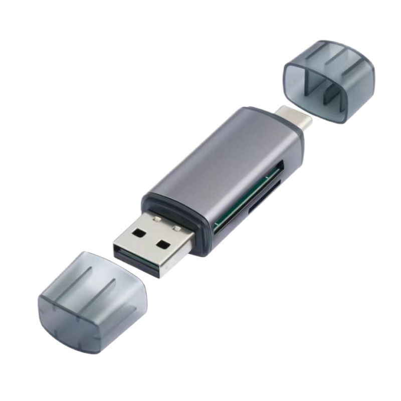 Aluminijski OTG čitač kartica USB 2.0 za TF/SD – bez upravljačkog programa